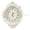 White, variant on Shangmakel Wall Clock Oval Small, Cream White Gold Trim Resin Wall Clock with Large Black Numbers for Living Room Bedroom