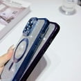 thumbnail image 3 of Compatible with iPhone 13 Pro Max Magnetic Glitter Case,Cute Plating Bling Phone Case Compatible with MagSafe for Women Girls Camera Protector Back Cover for iPhone 13 Pro Max 6.7'' Blue, 3 of 9