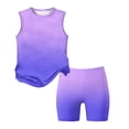 thumbnail image 3 of Grblisyd Outfits for Girls 10-12 Summer Gradient Print Tank Top and Biker Shorts 2 Piece Outfit Kids Cute Clothing Sets, 3 of 6