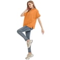 thumbnail image 4 of QHFBli Fall Women's Hoodie Women's Fashion Casual Short Sleeve Solid Hooded Sweatshirt Top Comfortable Lightweight Pullover for Everyday Wear and Versatile Outfit Combinations, 4 of 7