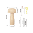 thumbnail image 3 of Wooden Darning Mushroom Needle Thread Kit Embroidery Accessories for DIY Hand Sewing Darning Socks Clothes Home, 3 of 7