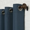 thumbnail image 3 of Sun Zero Arlo 2-Piece Textured Thermal Insulated Room Darkening Grommet Curtain Panel Pair, Navy, 40"W x 95"L, 3 of 6