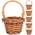thumbnail image 1 of Shisuyan 6pcs Miniature Woven Baskets Mini Handles Containers Planter Photography Props, 1 of 9