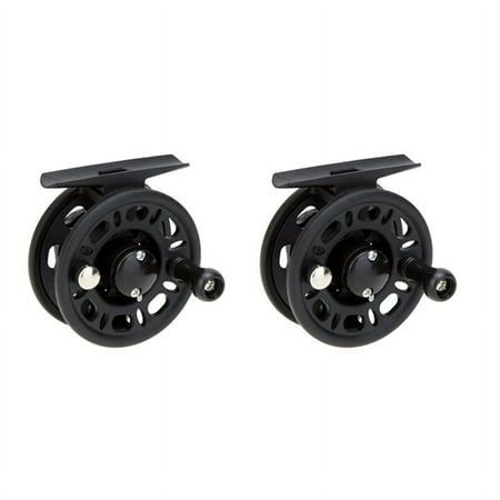 2X Plastic Fly Reel River Fishing Fly Fishing Stream Left / Right Exchange Possible (Reel Diameter 42 mm)