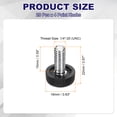 thumbnail image 2 of Uxcell 20 Pack Knurled Clamping Knobs, 1/4"-20 UNC 0.59" Threaded Stud Clamping Knobs Hand Tightening Thumb Screw Knob for Lawn Mower Umbrella Base Clamps Replacement Machinery, 2 of 7