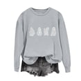 thumbnail image 4 of Dpjklzsn Women’s Halloween Ghost Sweatshirt, White Ghost Graphic Crewneck Pullover, Long Sleeve Casual Fall Sweatshirt Top, 4 of 5