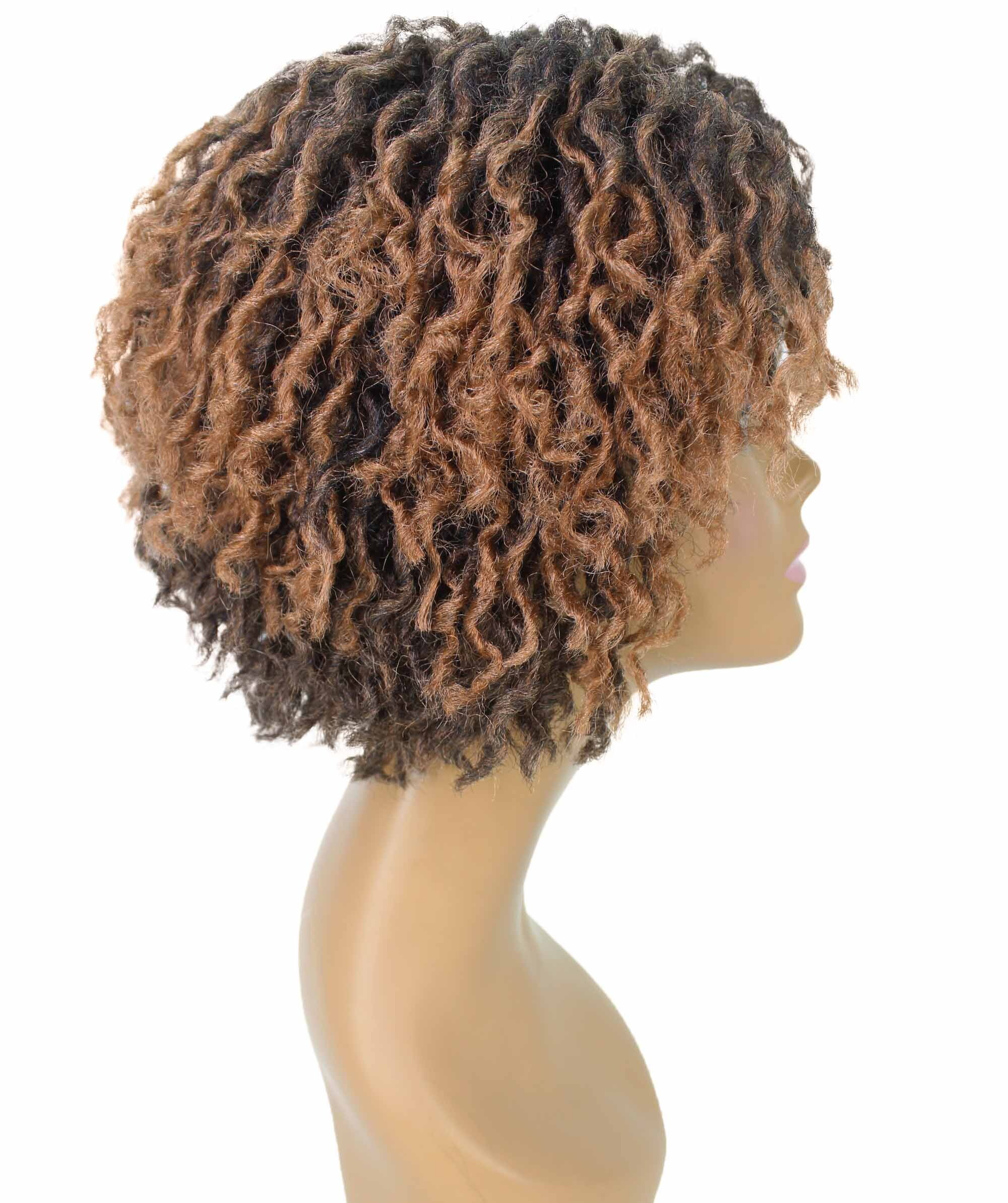 LUXLUXE Synthetic Dreadlock Wig 10 In Short Pixie Curly Faux Locs Full Wig for Black Women No Lace for Daily Wear Party Cosplay