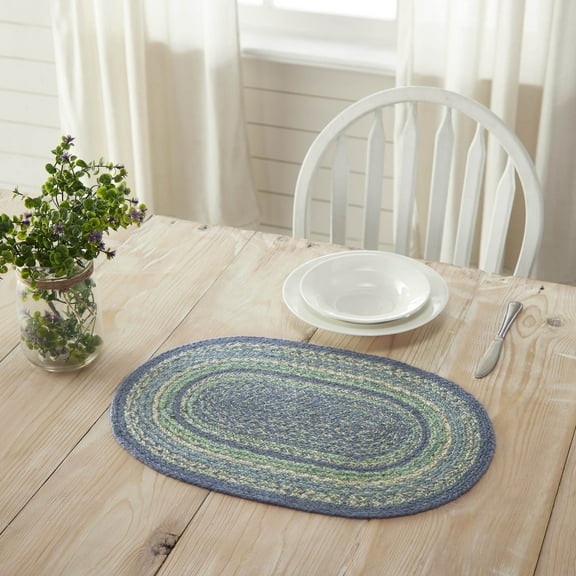 VHC Brands Jolie Jute Oval Placemat 13x19