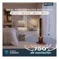 thumbnail image 3 of Ventilador de Torre 106 cm ESQUIMAL, Luz LED Ambiental, Pantalla Táctil con Temperatura, Oscilación 150°, 4 Velocidades, Temporizador 9 h, Control Remoto. Color Caoba, 3 of 7