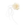 thumbnail image 4 of Collar con cordones de flores, collar elegante, accesorios de joyería de vestir con estilo ajustable, gargantilla floral, collares para festival de Beige Fernando gargantilla collar, 4 of 8