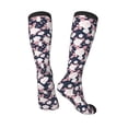 thumbnail image 4 of Fotbe Leaves Flower print Women's Men's Novelty Crew Socks Cotton Socks Knee High Socks for Walking,Running,Nurses,Pregnancy, 4 of 9