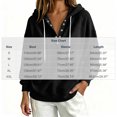 thumbnail image 3 of Qgtaibl Womens Waffle Knit Hoodie Half Button V Neck Drawstring Hooded Top Long Sleeve Pullover Tops with Kangaroo Pocket Za_Black S, 3 of 6