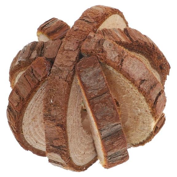 Natural Wood Chew Toy for Hamsters and Small Pets Light Brown Safe Durable Decor 3.5 inches