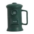 thumbnail image 4 of Taza de cerámica con forma de buzón, tazas navideñas con tapa, taza de té de cerámica, tazas de jugo de leche para regalo familiar de inauguración de , Verde perfecl Taza de café, 4 of 8