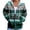 Green, variant on Women's Zip Up Hooded Jacket V Neck Fashion Printed Casual Hooded Zip Up Jacket with Pockets Loose Casual Fall Fashion Sweatshirt Outerwear