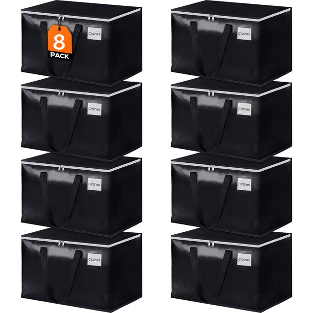Bolsas de mudanza StorageRight, grandes, 88 litros, impermeables, 8 paquetes