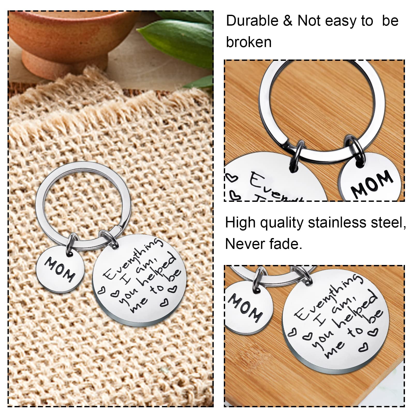 Personalised BIRTHDAY Gift Dog keyring for Mum Friend Daughter Sister Nanny #4 
