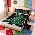 thumbnail image 2 of Manfei Merry Xmas Queen Sheets,Vintage Christmas Winter Snow Queen Sheet Sets,4 Pieces,1 Flat Sheet,1 Fitted Sheet and 2 Pillowcases, 2 of 6