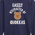 thumbnail image 3 of Instant Message - Easily Distracted By Quokkas - Toddler & Youth Long Sleeve Graphic T-Shirt, 3 of 6