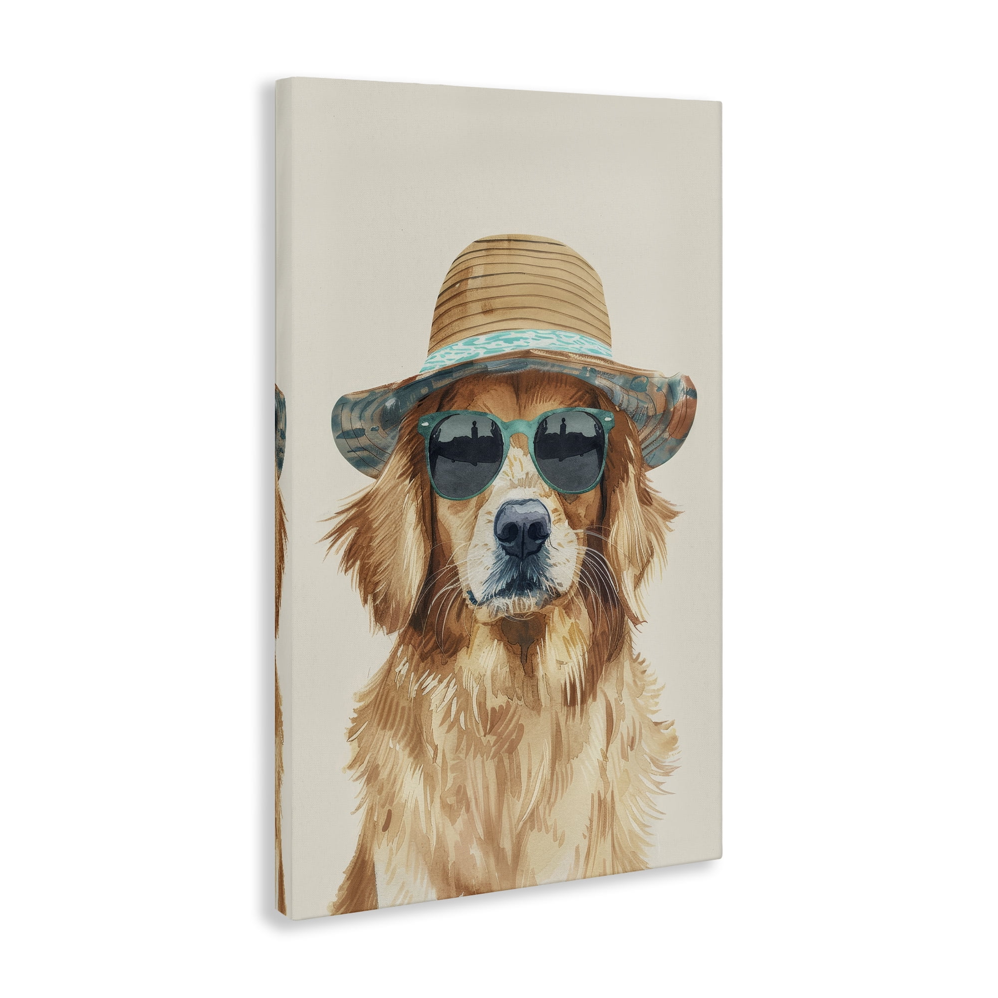 Stupell Industries Hipster Labrador Dog Animals & Insects Painting Gallery Wrapped Canvas Art Print Wall Art, 20 x 30