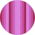 thumbnail image 1 of Ahgly Company Tapis Rond Lavable en Machine Intérieur Transitionnel Rose Profond, 3 Pieds Rond, 1 of 7