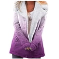 thumbnail image 2 of Pntutb Mujeres Tallas grandes Invierno Cálido Compuesto Felpa Botón Solapas Chaqueta Outwear Abrigo Rollbacks Pntutb Pntutb-2921, 2 of 5