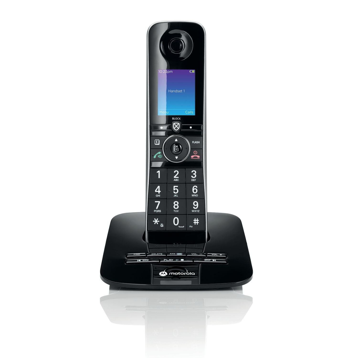 Téléphone sans fil Motorola D87 Série Bluetooth - Duo Pack - Noir