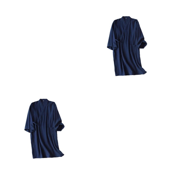 Minnieouse Kimono primavera verano crepé señoras fino camisón mujeres hombres Albornoz hogar boda pijamas ropa de dormir Type9 NO9