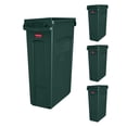 thumbnail image 1 of Bote de basura Rubbermaid Commercial Slim Jim, 23 L, verde (paquete de 4), 1 of 6