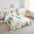 thumbnail image 3 of Manfei Abstract Geometric Rhombus Queen Comforter Set,Modern Minimalist Aesthetic Bedding Sets,Orange Beige Blue Bedding Comforter Set For Girls Boys,Super Cozy Room Decor Reversible,3-Piece, 3 of 8