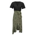 thumbnail image 3 of WILLBEST Vestidos Casuales Para Mujer Verano Elegante Vestido De Verano Con Cuello En V Y Manga Corta Con Bloques De Color Para Mujer, Vestido De Moda Para Ocasiones Casuales O Formales, 3 of 3