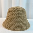 thumbnail image 4 of Fgnfyis Women's Lightweight Woven Straw Bucket Hat for Sun and Outdoor Summer Activities with Wide Brim Khaki A, 4 of 6