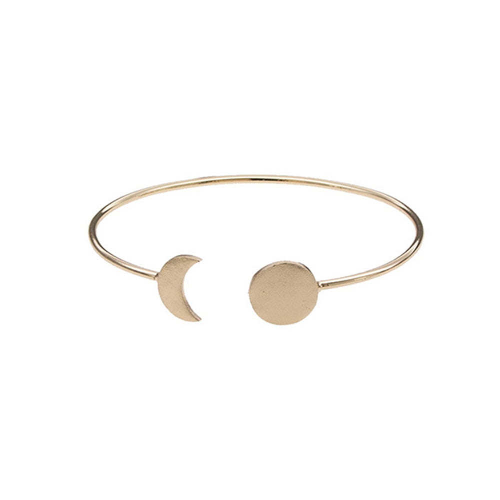 4Pcs Women Adjustable Fashion Leaf Knot Simple Open Bangle Gold Bracelet Jewelry 