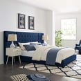 thumbnail image 1 of Modway Sierra Lit Plateforme Grand Format en Velours de Performance et Polyester, Bleu Azur, 1 of 7