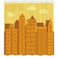 thumbnail image 3 of Ambesonne Boston Shower Curtain, Big City Appearance, 69"Wx84"L, Pale Orange Ginger, 3 of 3