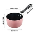 thumbnail image 3 of 1 Pc Saucepan Butter Warmer Milk Boiling Milk Pan Soup Pot Sauce Pan, Milk Pot, Multifunctional Thickened Small Saucepan Sauce Pan for Gas Camping, Cooking RV Travel, 3.54x3.94x2.17 Inch, Pink, 3 of 5