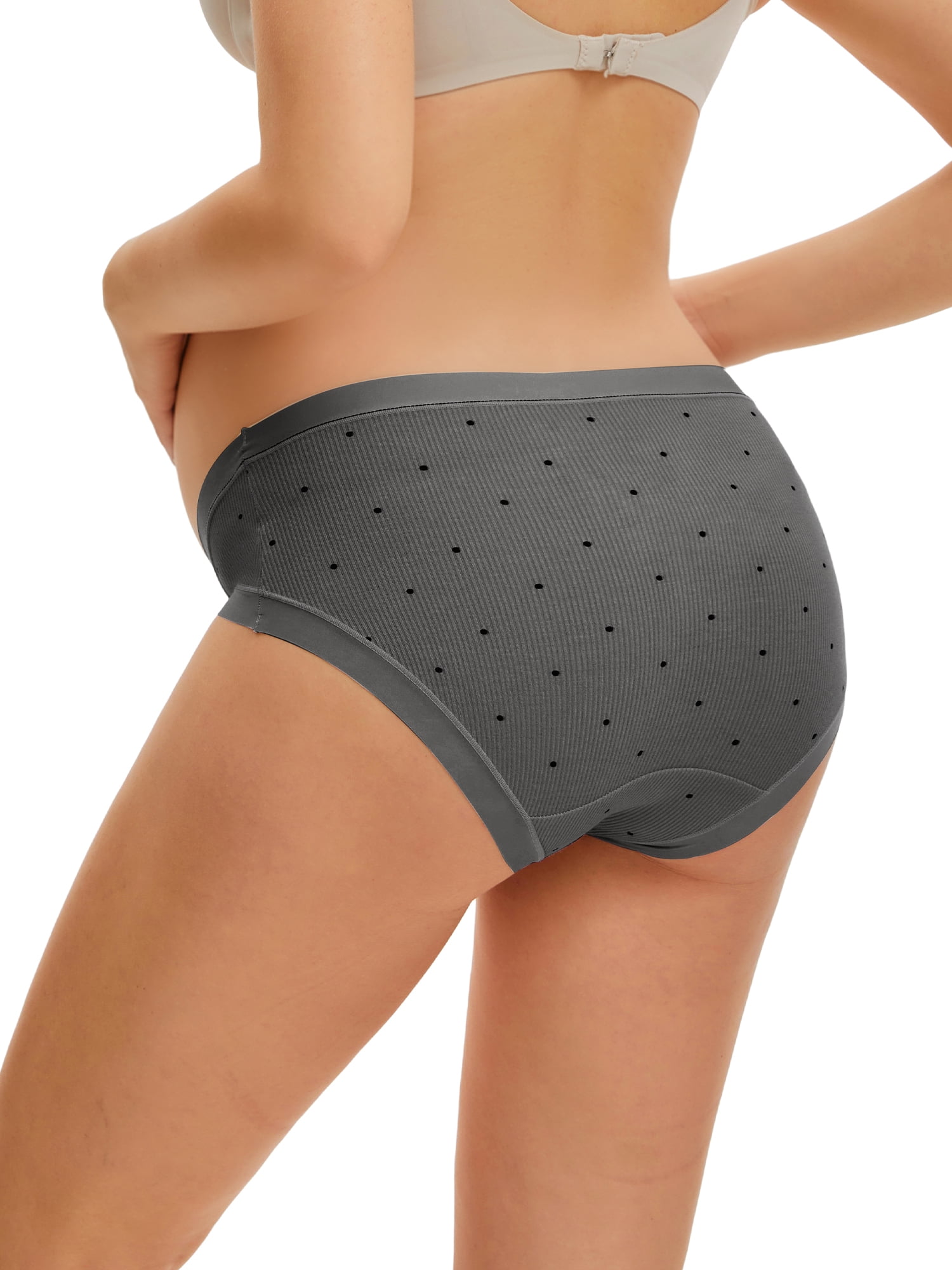 DARING DIVA Women's Low Rise Pregnancy Briefs V-Cut Waist Belly Support Underwear XL Gray