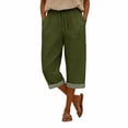 thumbnail image 4 of Workout Casual Pants for Women Linen Pants Summer Wide Leg Pants Elastic Waist Pants High Waisted Pants Casual Beach Trousers Pants Xl, 4 of 6