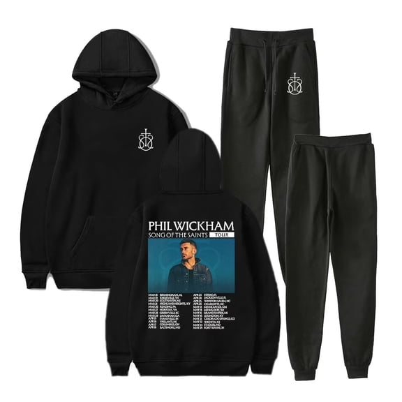 Phil Wickham Song Of The Saints Tour 2026 Print Hoodie Jogger Set - Unisex 2-Piece Casual Pullover Sweatshirt Pants for Fan Support