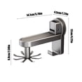 thumbnail image 3 of Yhmxh Utensilios de cocina Gancho giratorio de cocina con ventosa para colgar en la pared, organizador de espátulas y cucharas, estante de pared con súper succión, almacenamiento dimensional, 3 of 6
