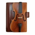 thumbnail image 1 of Vintage Violin Faux Leather Notebook Retro Musician Journal With Musical Note C8y6 Collect For Musicians Notebook Gift Violinist, 1 of 8