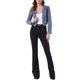 thumbnail image 2 of Chaqueta de mezclilla recortada INSPIRE CHIC para mujer, bolero casual sin cuello y con frente abierto, talla L, azul polvo, 2 of 6