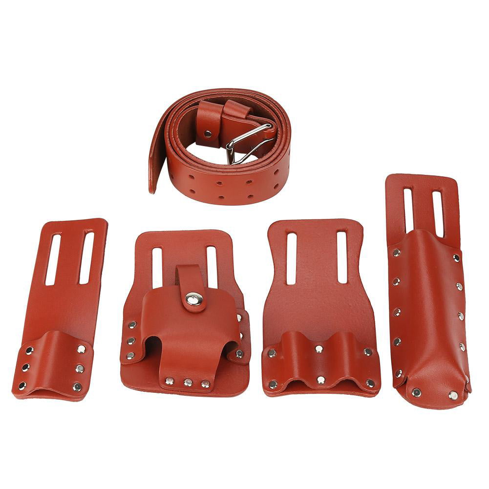 Tebru 5in1 Leather Tool Belt Pouch Scaffolding Tool with Tool Holder ...