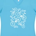 thumbnail image 4 of Inktastic White Big/small Bikes Women's V-Neck T-Shirt, 4 of 5