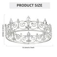 thumbnail image 3 of Men Hair Hoop Crowns Proms Dress for King Birthday Headband Photo Props Elegant Costume Headwear, 3 of 8
