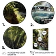thumbnail image 3 of Designart "Enchanting Waterfall Green Pickup Truck Escape I" Pickup Truck Floater Framed Wall Art Living Room, 3 of 7