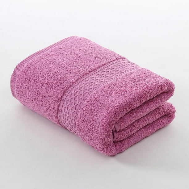Nvzi Juego de toallas de baño de lujo de 4 piezas (27,5 x 55 pulgadas), 100 % algodón hilado en anillos, toalla de secado rápido liviana y muy absorbente (rosa rosa)
