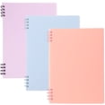 thumbnail image 1 of 3Pcs Spiral Notebook Plastic Cover Notebook Portable Academic Notebooks Journal Notebook, 1 of 9