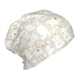 thumbnail image 2 of Xecao White Rabbit Print Beanie Hat Toddler Girls Boys, Baby Hats Winter Warm Knitted Thermal, Kids Winter Caps, 2 of 7