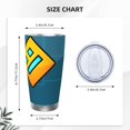 thumbnail image 4 of Saiise Geometry Dash Print Tumbler 20 Oz Stainless Steel Vacuum Insulated with Straw Coffee Cup for Home,Office,Outdoor Works Great for Ice Drinks and Hot Beverage, 4 of 8